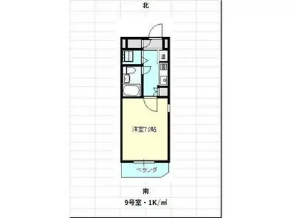ファーストスプリング(1K/4階)の間取り写真