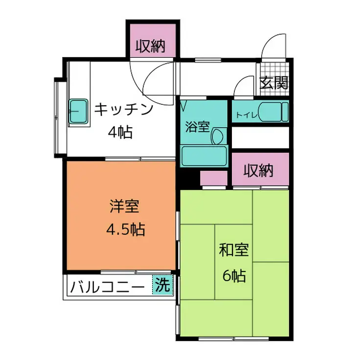 クレール五番館 1階階 間取り