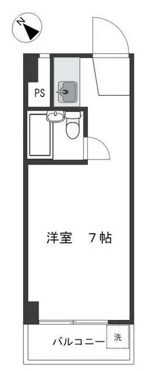 片桐ハイツ 2階階 間取り