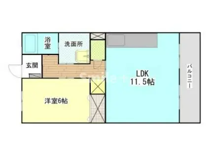 グランパ(1LDK/3階)の間取り写真