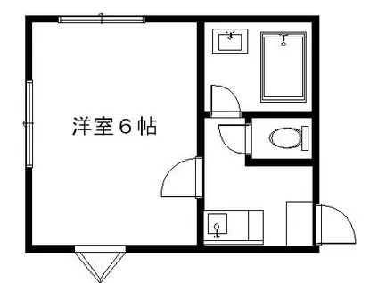 フォレストハイツ(1K/2階)の間取り写真