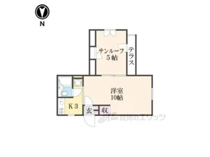 ヨークハウス(1K/1階)の間取り写真