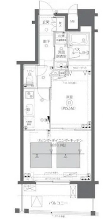 ZOOM日本橋蛎殻町 8階階 間取り