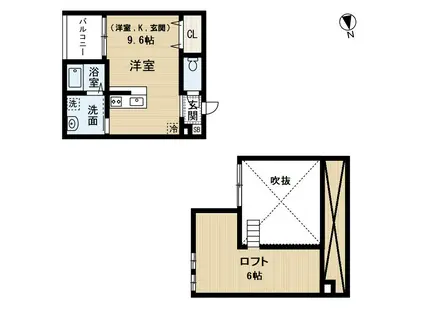 WIN荒子(1K/1階)の間取り写真