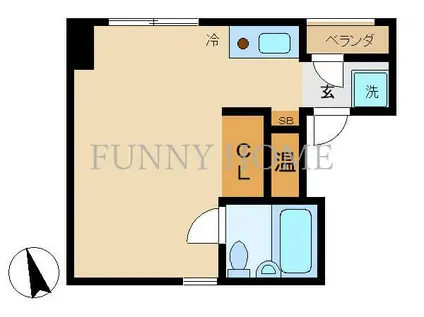 アトック上町(ワンルーム/3階)の間取り写真