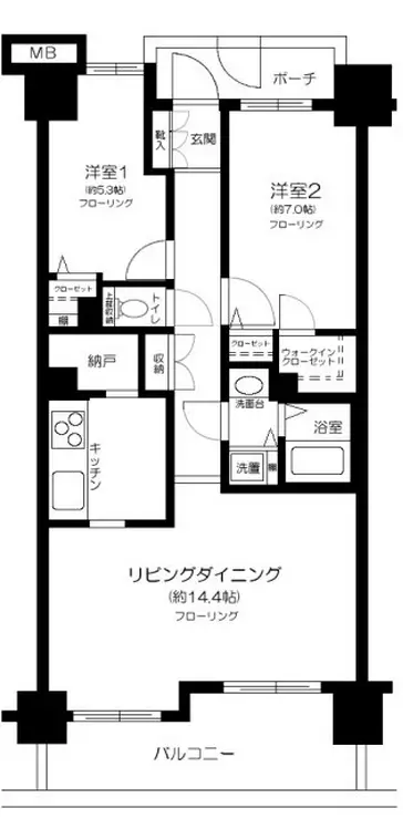 三田シティハウス 9階階 間取り