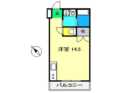 VILLA RISAIE(ワンルーム/3階)の間取り写真