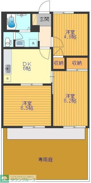 サンレイク中央(3DK/1階)の間取り写真
