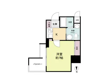 セレニテ梅田ルフレ(1K/10階)の間取り写真