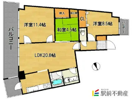 アイランドシティ・インフィニガーデン イ(3LDK/5階)の間取り写真