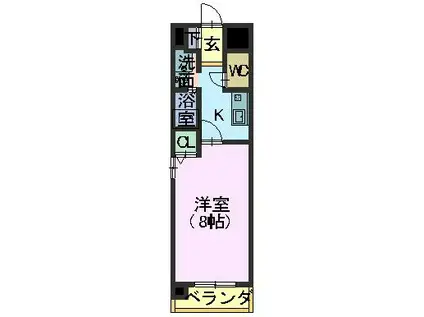 シュロッセ フジ(1K/2階)の間取り写真