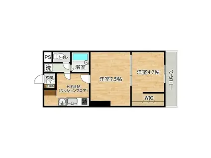 高保壱番館(2K/3階)の間取り写真