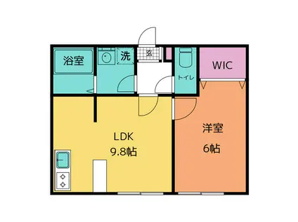 ハーミットクラブハウストゥギャザー溝ノ口(1LDK/2階)の間取り写真