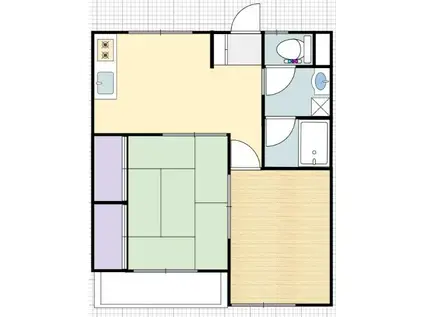 ハイツシンバ(2DK/2階)の間取り写真