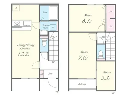 MIAOUBLE(3LDK/1階)の間取り写真
