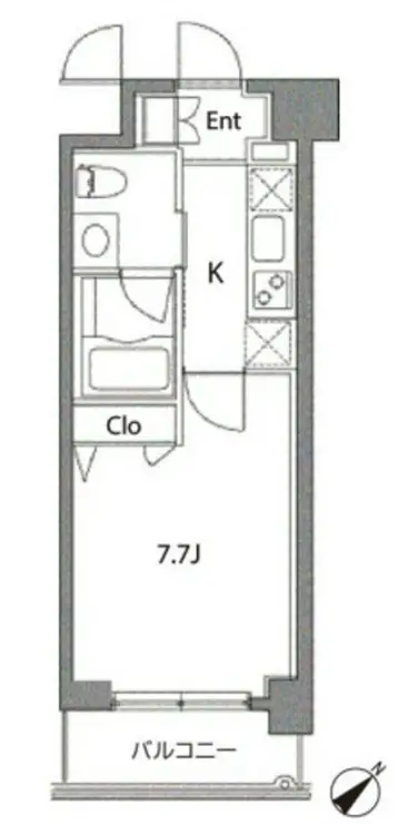 カスタリア中目黒 4階階 間取り