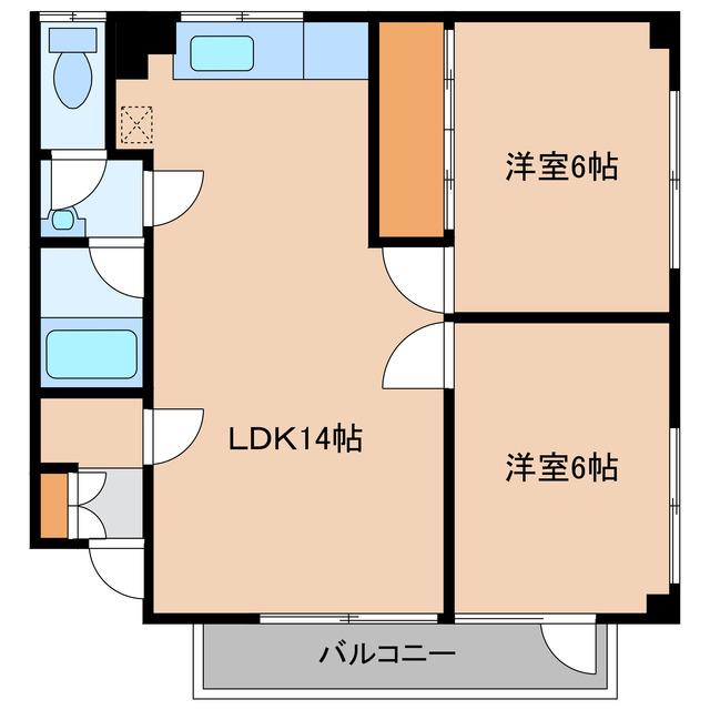 アーバンライフアネックス(2LDK/1階)の間取り写真