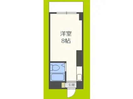 ラパンジール駒川(ワンルーム/2階)の間取り写真