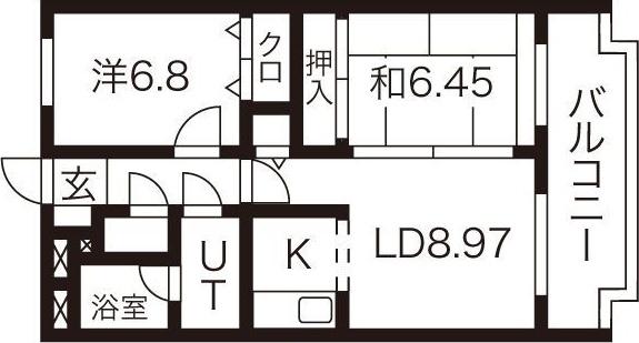 パルテール泉(2LDK/3階)の間取り写真