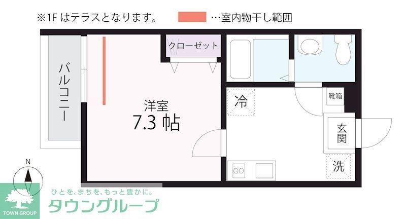 QUIET CRAB HOUSE 鎌倉サーフ(1K/2階)の間取り写真