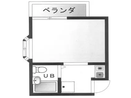 ブルーライン 岸根公園駅 徒歩5分 2階建 築34年(1K/2階)の間取り写真