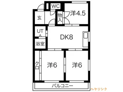 ラ・コンシェル柴周(3DK/5階)の間取り写真