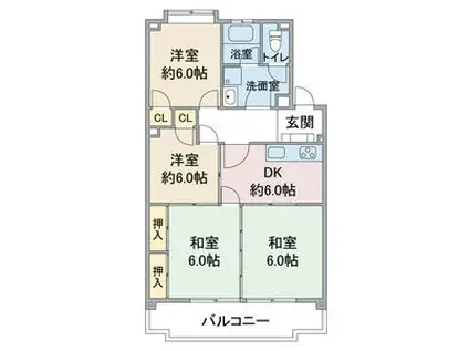 サンファミリア長久手II(4DK/1階)の間取り写真