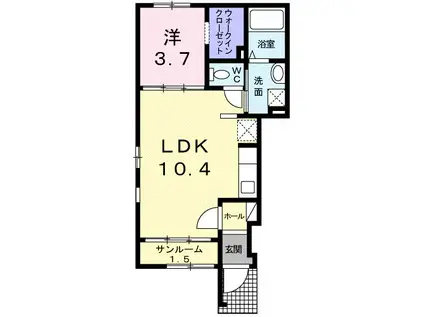 サンフェリーチェ(1LDK/1階)の間取り写真