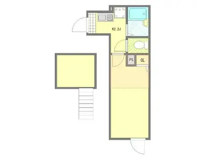 WELLBEING青砥II(1K/3階)の間取り写真