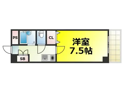 メゾンいこい(1K/4階)の間取り写真