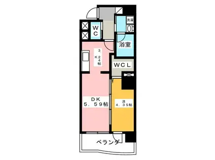 ＪＲ京浜東北線 川崎駅 徒歩8分 11階建 築14年(1LDK/2階)の間取り写真