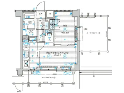 GENOVIA世田谷砧II(1LDK/4階)の間取り写真