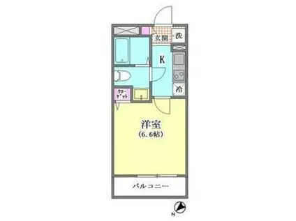 Tコープ マンスリマンション(1K/2階)の間取り写真