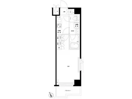 ルーブル川崎中丸子弐番館(1K/4階)の間取り写真