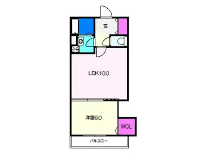 プロスパーコート住吉大社II(1LDK/1階)の間取り写真