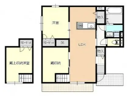 ル・リアン牛田(2SLDK/1階)の間取り写真