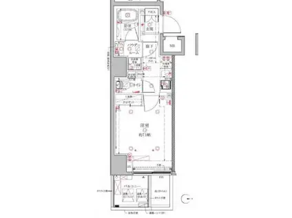 クレイシアIDZ浅草(1K/10階)の間取り写真