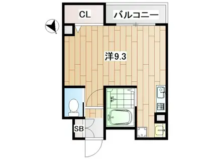 アヴニール・グレイス(1K/2階)の間取り写真