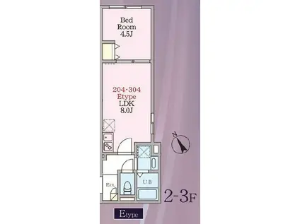 エルファーロ三軒茶屋VI(1LDK/3階)の間取り写真