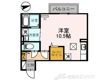 カメリア(ワンルーム/1階)の間取り写真