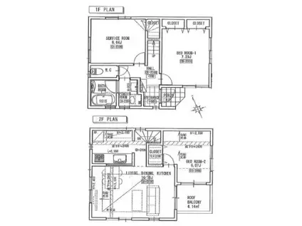 西馬込2丁目戸建(3LDK/1階)の間取り写真