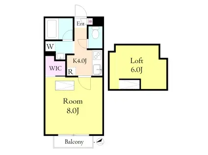 クレール三原台(1K/1階)の間取り写真