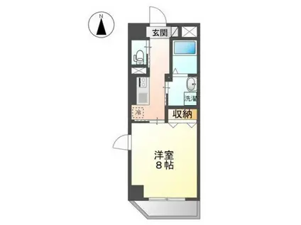 グラン ソート 柳町(1K/3階)の間取り写真