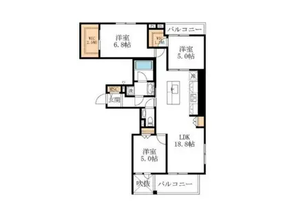 LS PLUS 豊玉南(3LDK/4階)の間取り写真