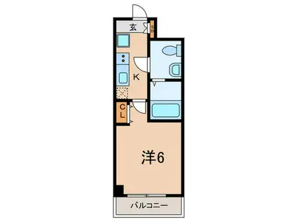 アリビオ立花(1K/5階)の間取り写真