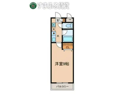 A・CITY美園(1K/4階)の間取り写真