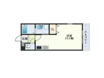 BELLAGIO(ワンルーム/3階)の間取り写真