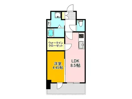 レジェンド直方二番館(1LDK/5階)の間取り写真