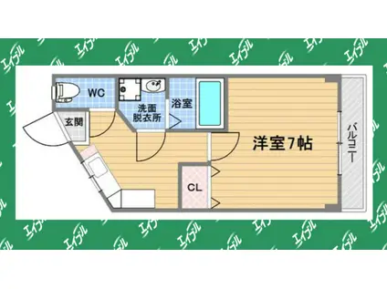 サンエイ第一ビル(1K/4階)の間取り写真