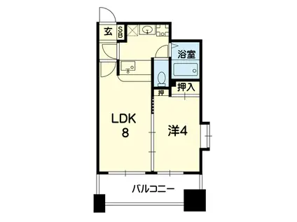 スカイガーデン水前寺(1LDK/7階)の間取り写真